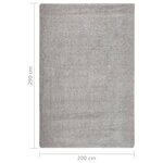 vidaXL Tapis shaggy antidérapant Gris clair 200x290 cm