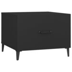 vidaXL Tables basses avec pieds en métal 2 Pièces Noir 50x50x40 cm