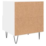 vidaXL Tables de chevet 2 Pièces blanc 40x35x47 5 cm bois d’ingénierie