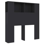 vidaXL Armoire de tête de lit Noir 100x18 5x104 5 cm