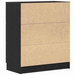 vidaXL Buffet avec tiroir Noir 60 x 30 x 70 cm Bois d'ingénierie