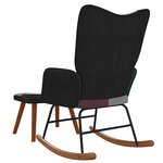 vidaXL Chaise à bascule avec tabouret Patchwork Tissu