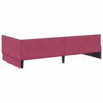 vidaXL Cadre de lit d'angle Autre Rouge bordeaux 100 x 200 cm