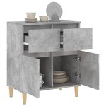 vidaXL Buffet Gris béton 60x35x70 cm Bois d'ingénierie
