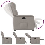 vidaXL Fauteuil inclinable taupe tissu