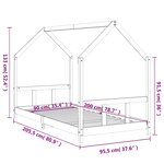 vidaXL Cadre de lit pour enfants 90x200 cm bois de pin massif