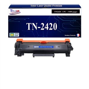 T3AZUR - Toner compatible avec Brother TN2420 TN2410 pour Brother HL-L2310D HL-L2350DW HL-L2357DW HL-L2370DN HL-L2372DN HL-L2375DW HL-L2395DW - 3 000 pages