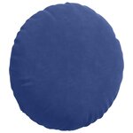 vidaXL Coussins de siège 2 Pièces Bleu police Ø 40 x 13 cm Velours