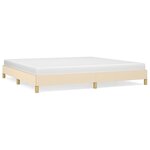 vidaXL Cadre de lit sans matelas crème 200x200 cm tissu