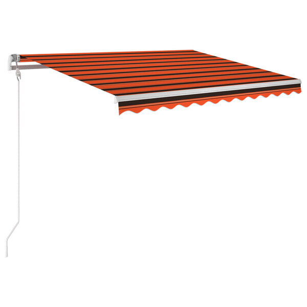 vidaXL Auvent rétractable automatique 350x250 cm Orange et marron