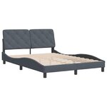 vidaXL Cadre de lit sans matelas gris foncé 120x200 cm velours