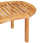 vidaXL Salon de jardin 3 Pièces en forme de banane Bois de teck solide