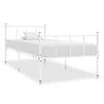 vidaXL Cadre de lit sans matelas blanc métal 90x200 cm