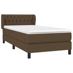 vidaXL Sommier à lattes de lit avec matelas Marron foncé 90x190 cm