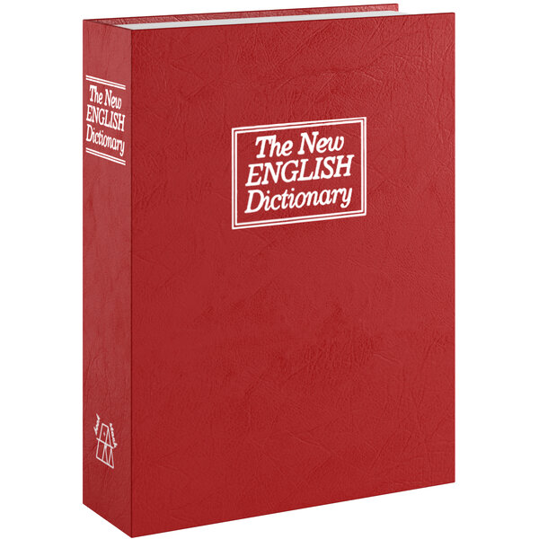 ACROPAQ Coffre fort livre- Petit coffre-fort pour livres avec serrure à combinaison- Sécurisez vos objets- Rouge