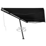 vidaXL Auvent automatique sur pied 600x300 cm Anthracite