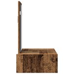 vidaXL Table de Maquillage Murale Bois Vieilli 60x40x70 cm