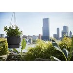 ELHO Pot de fleurs a suspendre Greenville 24 - Extérieur - Ø 23,9 x H 20,3 cm - Vivre noir