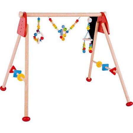 Portique Activités Réglable & Hochets Arc en Ciel Heimess  - Jouets en Bois bébé