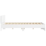 vidaXL Cadre de lit avec tête de lit et LED blanc 160x200 cm