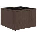 vidaXL Salon de jardin avec coussins 9 Pièces marron résine tressée