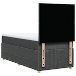 vidaXL Sommier à lattes de lit avec matelas Gris foncé 100x200cm Tissu