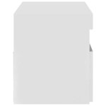 vidaXL Meuble TV avec lumières LED Blanc brillant 75x35x40 cm