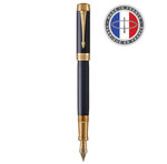 PARKER Duofold Prestige Centennial Stylo plume  Chevron Bleu  Plume fine en or 18K  Coffret cadeau