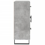 vidaXL Buffet gris béton 69 5x34x90 cm bois d'ingénierie