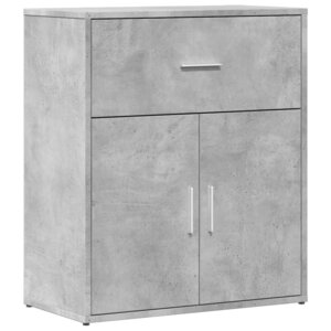 vidaXL Buffet gris béton 60x31x70 cm bois d'ingénierie