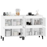 vidaXL Buffets 2 Pièces blanc 60x35x70 cm bois d'ingénierie