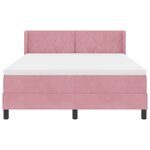 vidaXL Lit à ressorts avec matelas Rose 200 x 160 cm Polyester