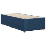 vidaXL Cadre de lit sans matelas bleu 90x200 cm tissu