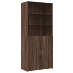 vidaXL Buffet haut chêne marron 80x42 5x185 cm bois d'ingénierie