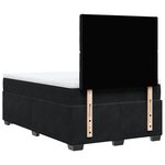 vidaXL Sommier à lattes de lit avec matelas Noir 120x200 cm Velours