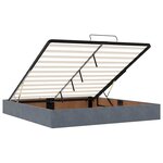 VidaXL Cadre de lit ottoman avec matelas gris foncé 160x200cm velours