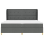 vidaXL Lit à ressorts avec matelas gris foncé 90x190 cm Gris foncé