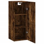 vidaXL Armoire murale chêne fumé 34 5x34x90 cm bois d'ingénierie