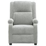 vidaXL Fauteuil inclinable électrique gris clair velours