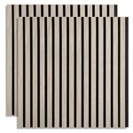 2 Panneaux muraux 60x60 bois gris acoustiques