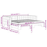vidaXL Lit de jour avec gigogne et matelas noir 90x200 cm velours