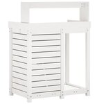 vidaXL Table de rempotage avec étagères blanc bois massif de pin