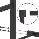 vidaXL Cadre de lit métal sans matelas avec pied de lit noir 160x200cm