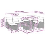 vidaXL Ensemble de Canapés de Jardin de 9 Pièces avec Coussins Noir Rattan Poly