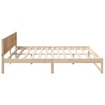 vidaXL Cadre de lit Marron 180 x 200 cm Bois de pin massif