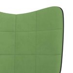 vidaXL Chaise de relaxation Vert clair Velours et PVC