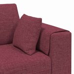 vidaXL Sofa en tissu avec coussin Bordeaux 208 cm tissu