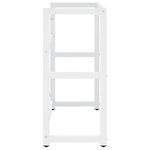 vidaXL Cadre de lavabo de salle de bain Blanc 79x38x83 cm Fer