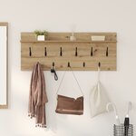 vidaXL Porte-manteau mural chêne artisanal 100 x 40 x 12 cm