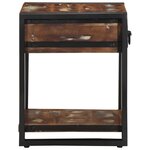 vidaXL Table d'appoint multicolore 40x40x50cm bois récupération massif